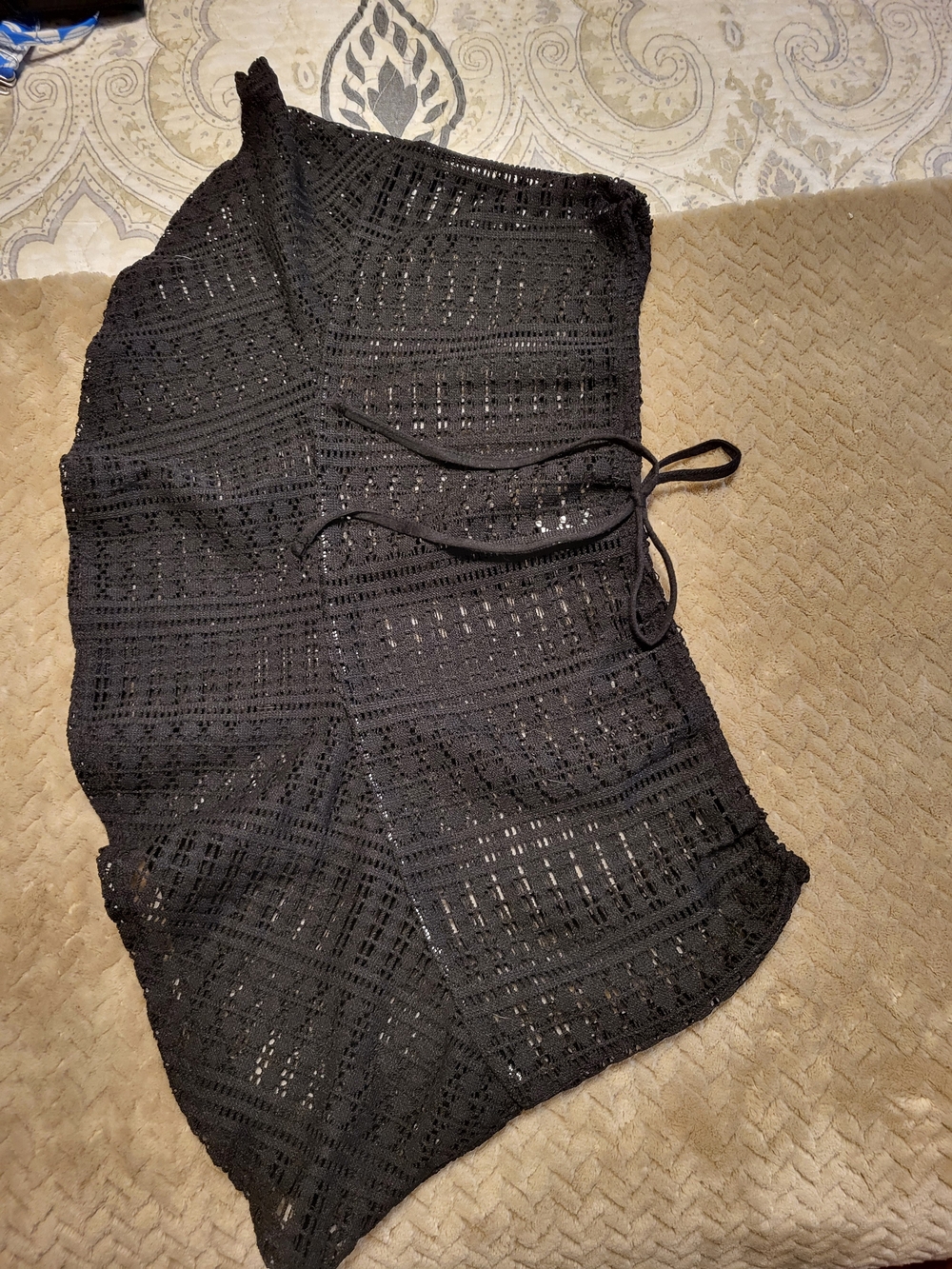 TWO wild fable Black AND Cream Crochet Swim Coverups